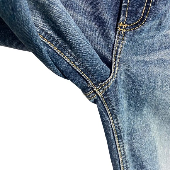 Silver Jeans Womens 28x33 Suki Bootcut Embroidered Mid Rise Stretch Dark‎ Wash - Picture 6 of 14